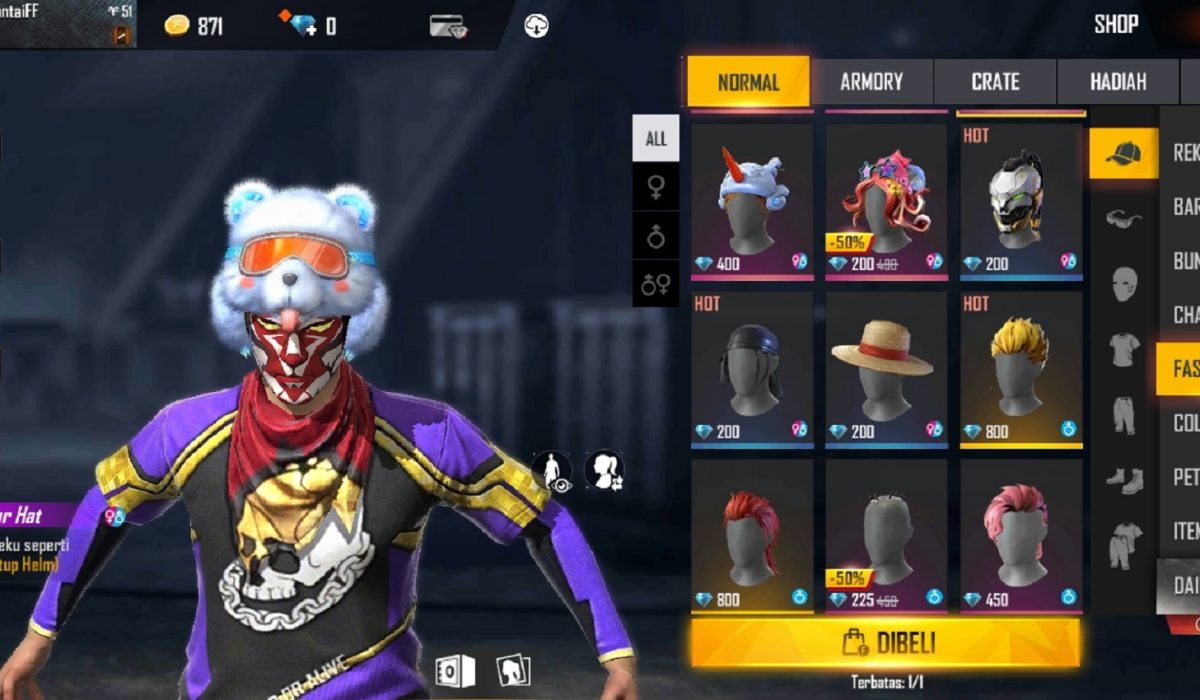 Cara Mendapatkan Polar Hat Free Fire 