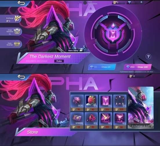 Hadiah draw Skin Abyss Alpha General Void