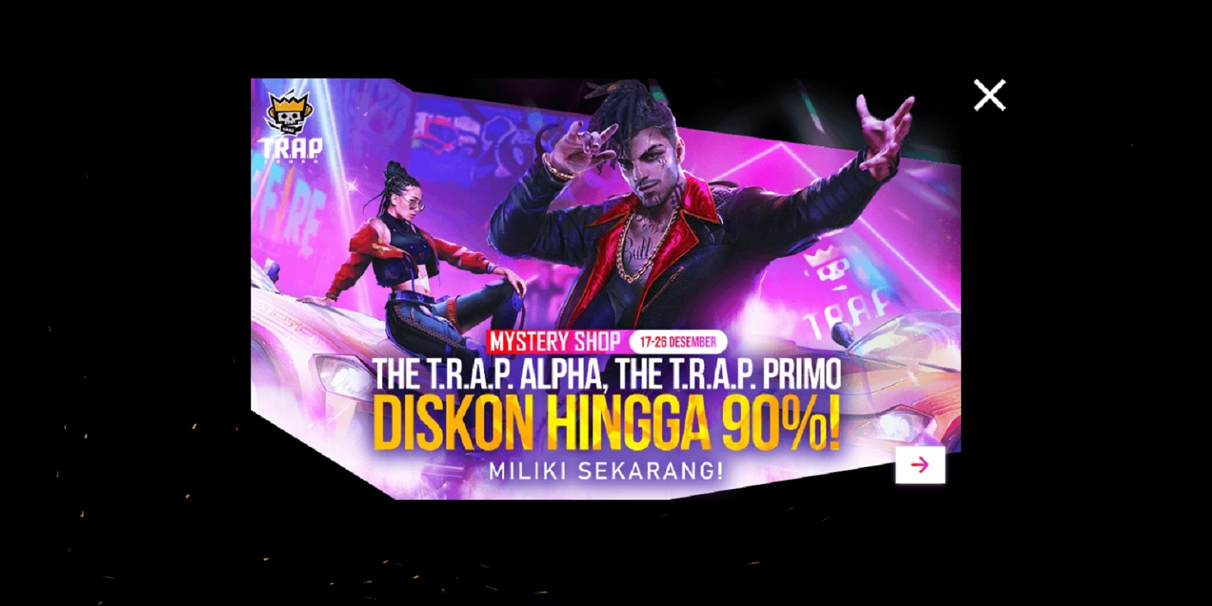 Mystery Shop FF Desember 2021, Rilis Trap Alpha Free Fire