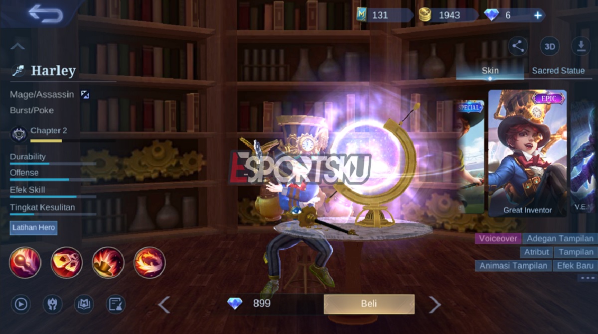 How to Get Skin Harley Great Inventor Mobile Legends (ML)