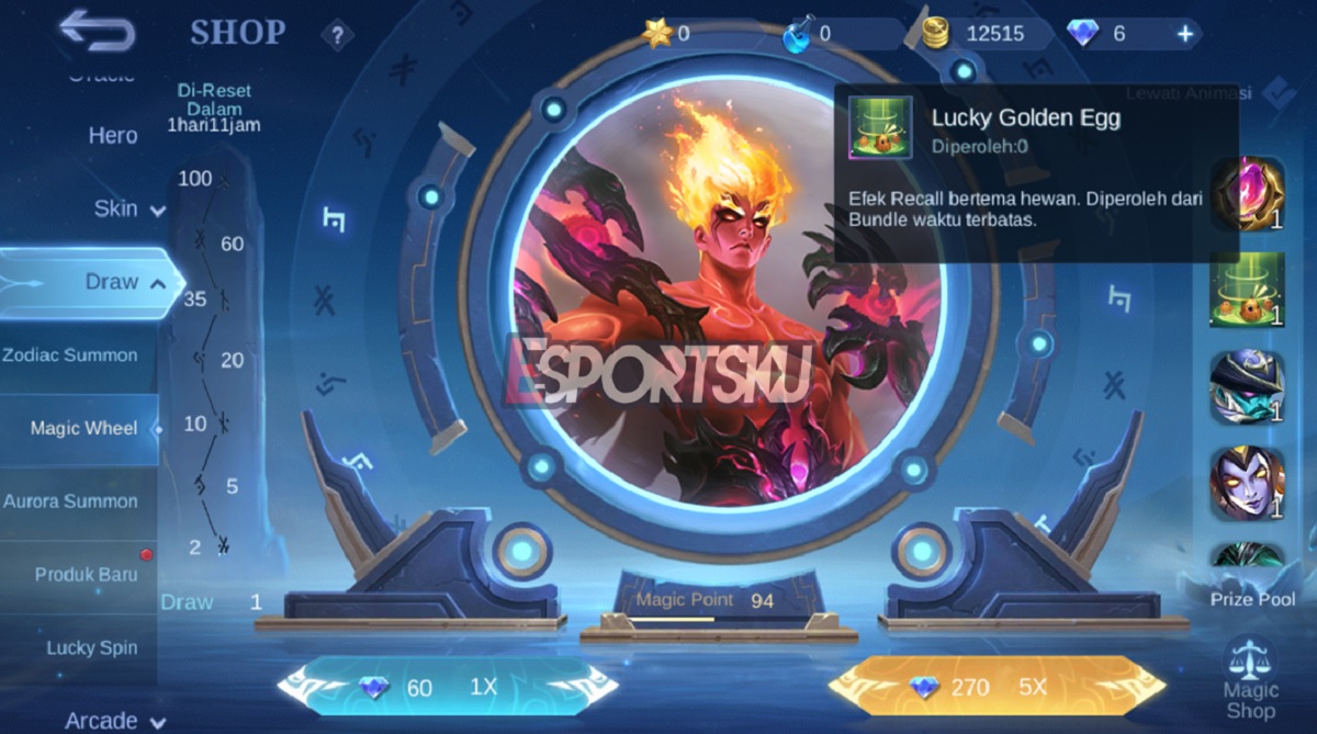 Harga Recall Lucky Golden Egg Mobile Legends (ML)