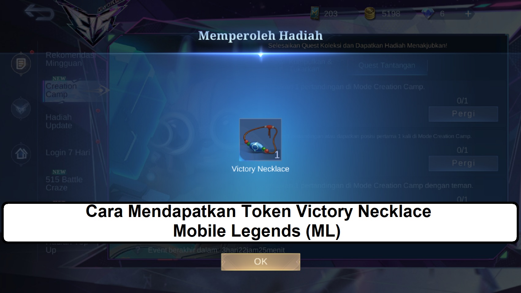 Cara Mendapatkan Token Victory Necklace 