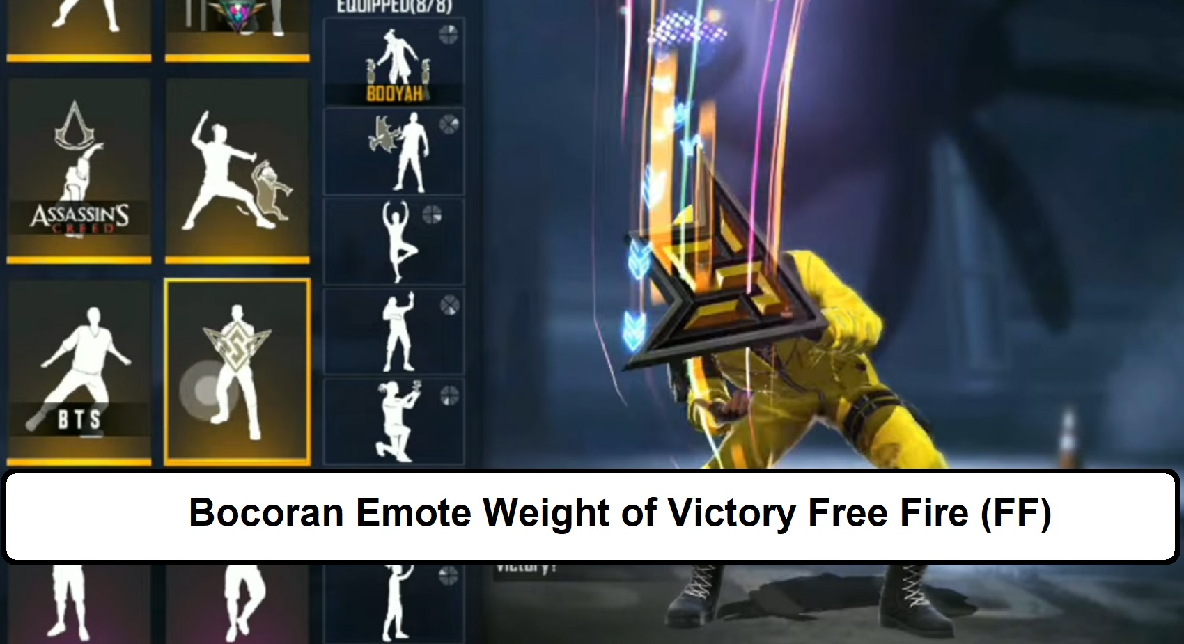 Bocoran Emote Weight of Victory Free Fire (FF)