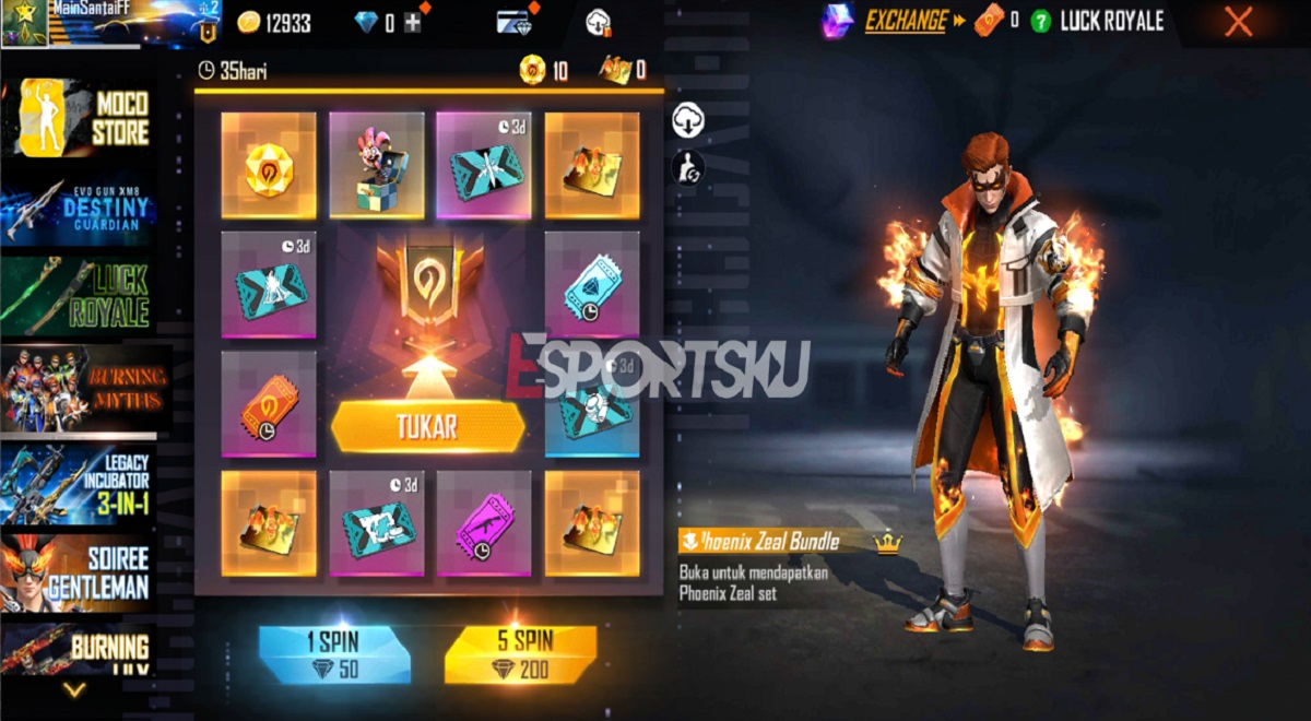 Cara Dapatkan Bundle Burning Myths Incubator Free Fire (FF)
