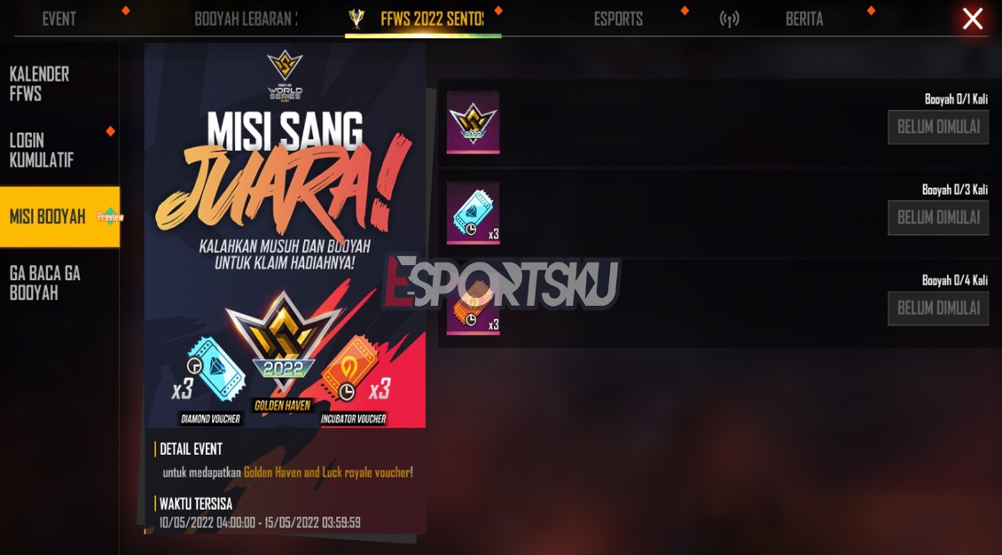 Cara Dapatkan Pin Golden Haven Free Fire (FF)