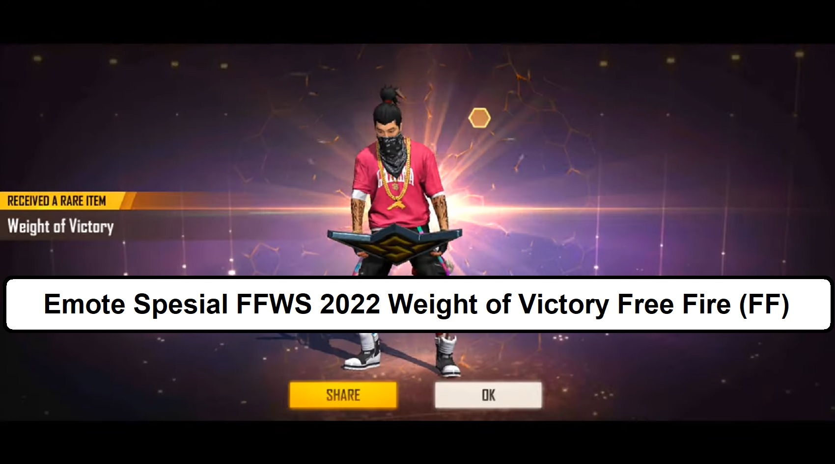 Emote Spesial FFWS 2022 Weight of Victory Free Fire (FF)