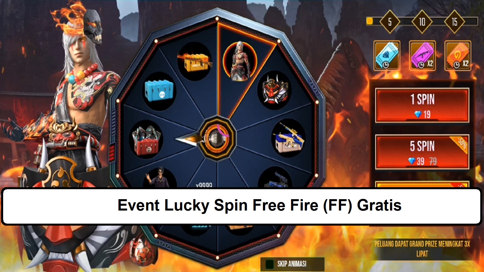 Event Lucky Spin Free Fire (FF) Gratis