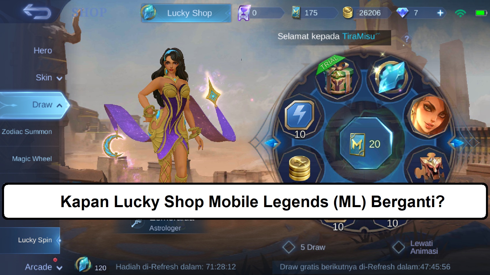 Kapan Lucky Shop Mobile Legends (ML) Berganti?