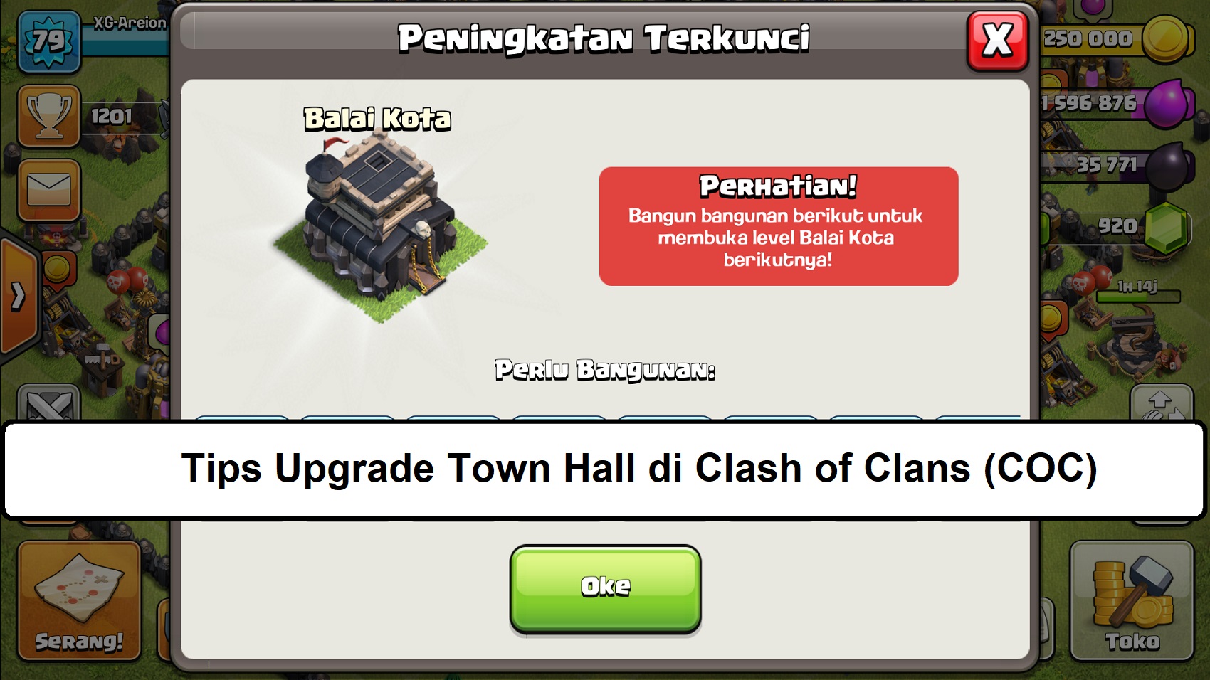 Tips Upgrade Town Hall di Clash of Clans (COC)