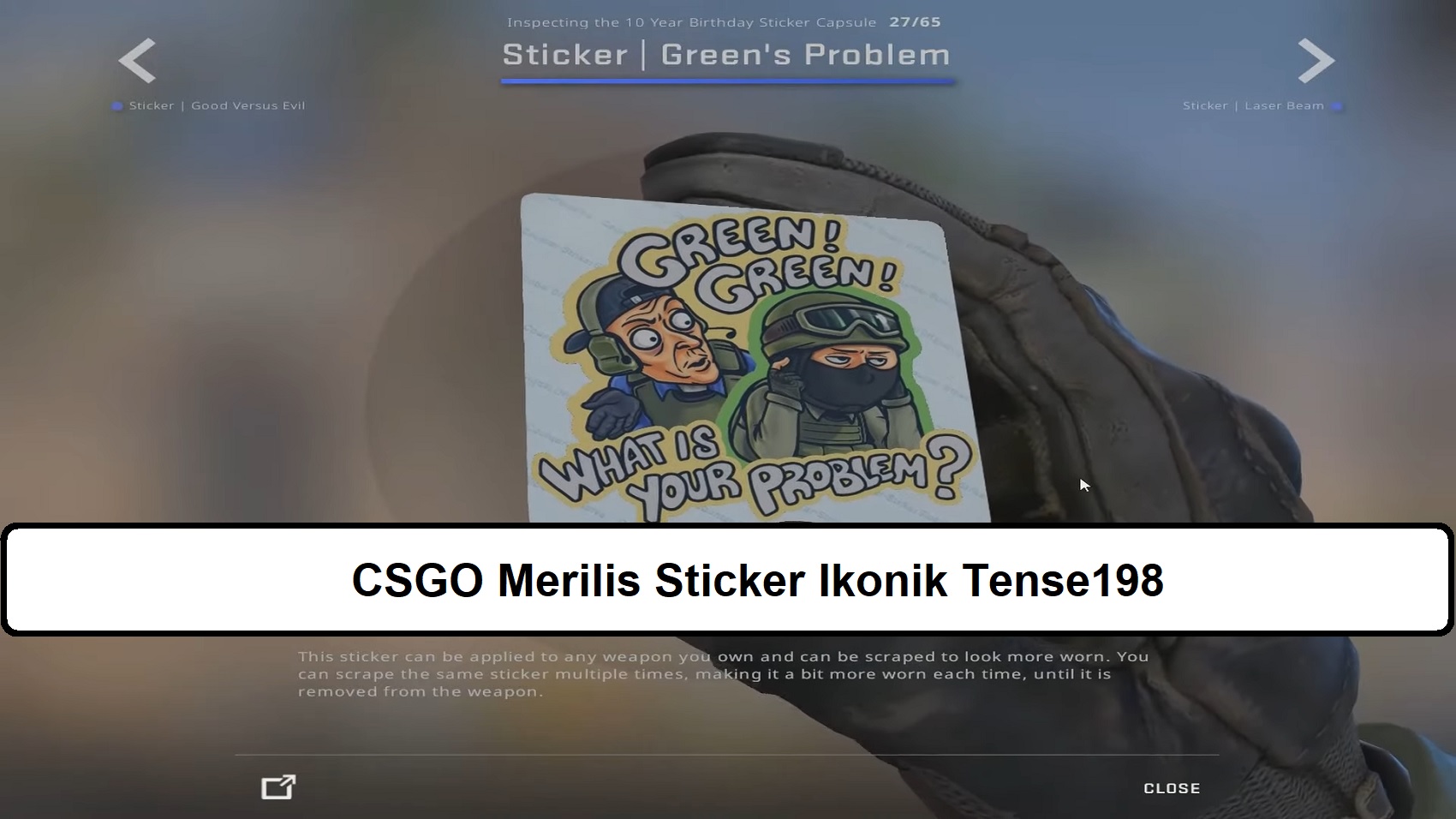 CSGO Merilis Sticker Ikonik Tense198