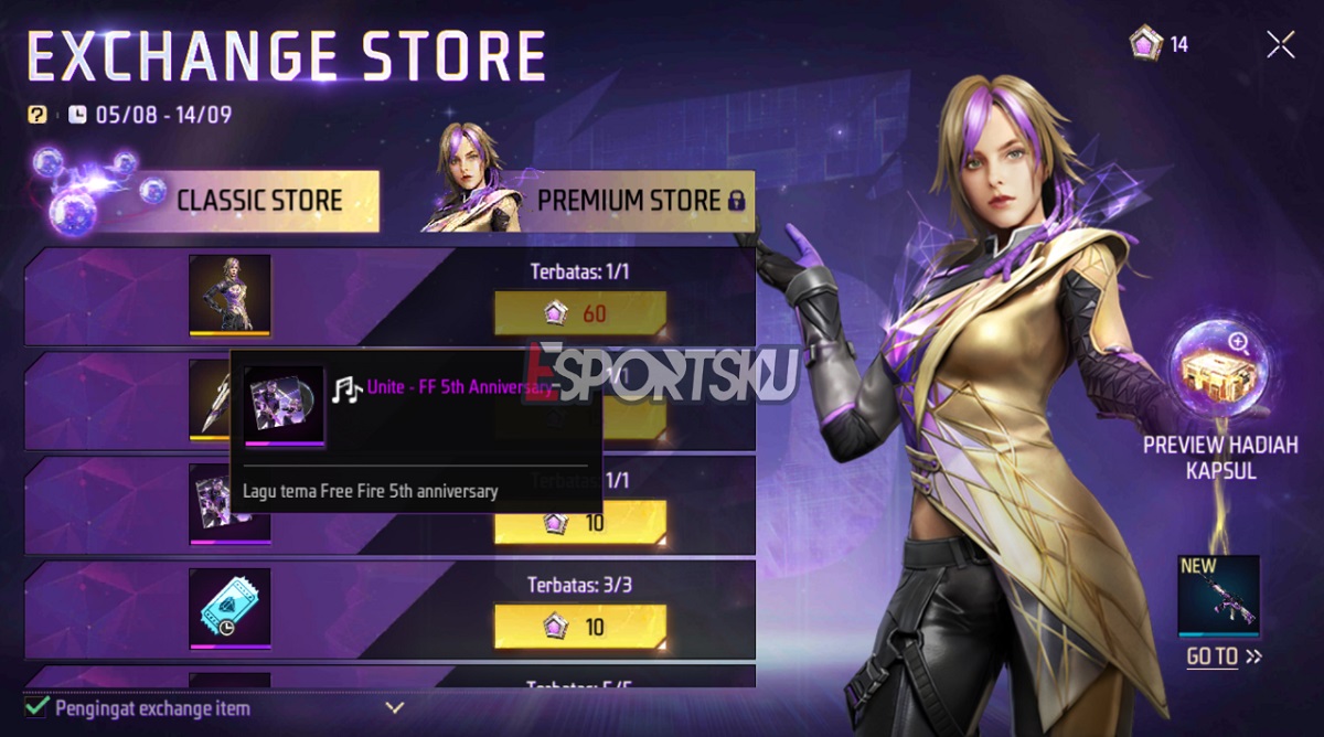 Cara Dapatkan Music Anniversary 5th Free Fire (FF)