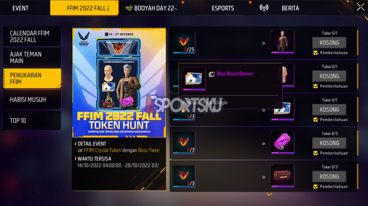 Cara Dapatkan Blue Beast Banner Free Fire (FF)