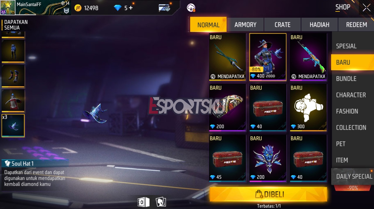 Cara Dapatkan Token Soul Hat Free Fire (FF)