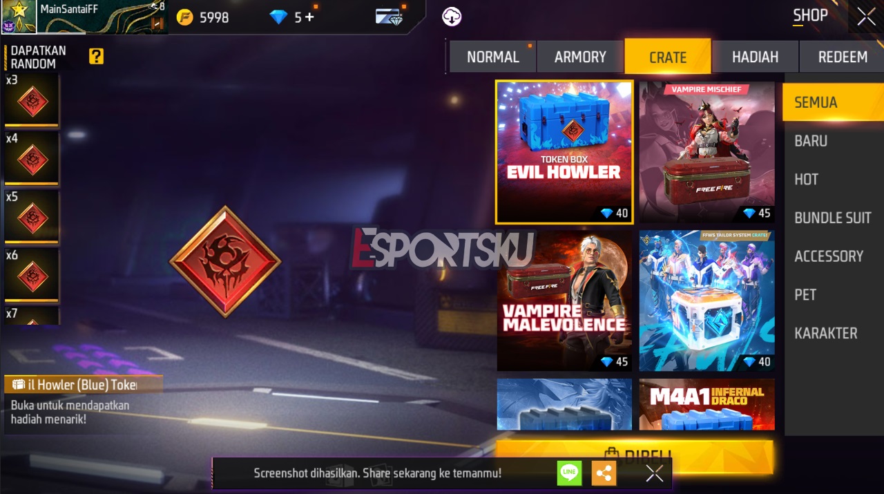 Cara Dapatkan Token Evo Gun AN94 Free Fire (FF)