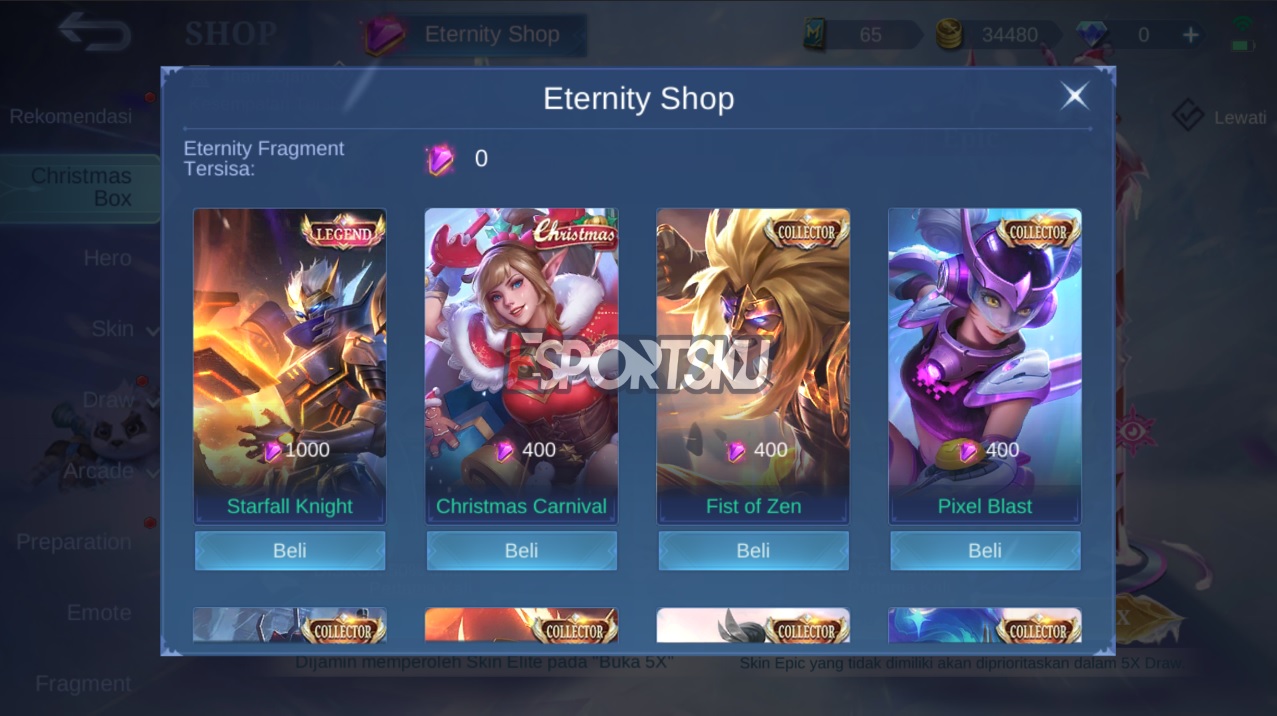Fungsi Eternity Fragment Mobile Legends (ML)