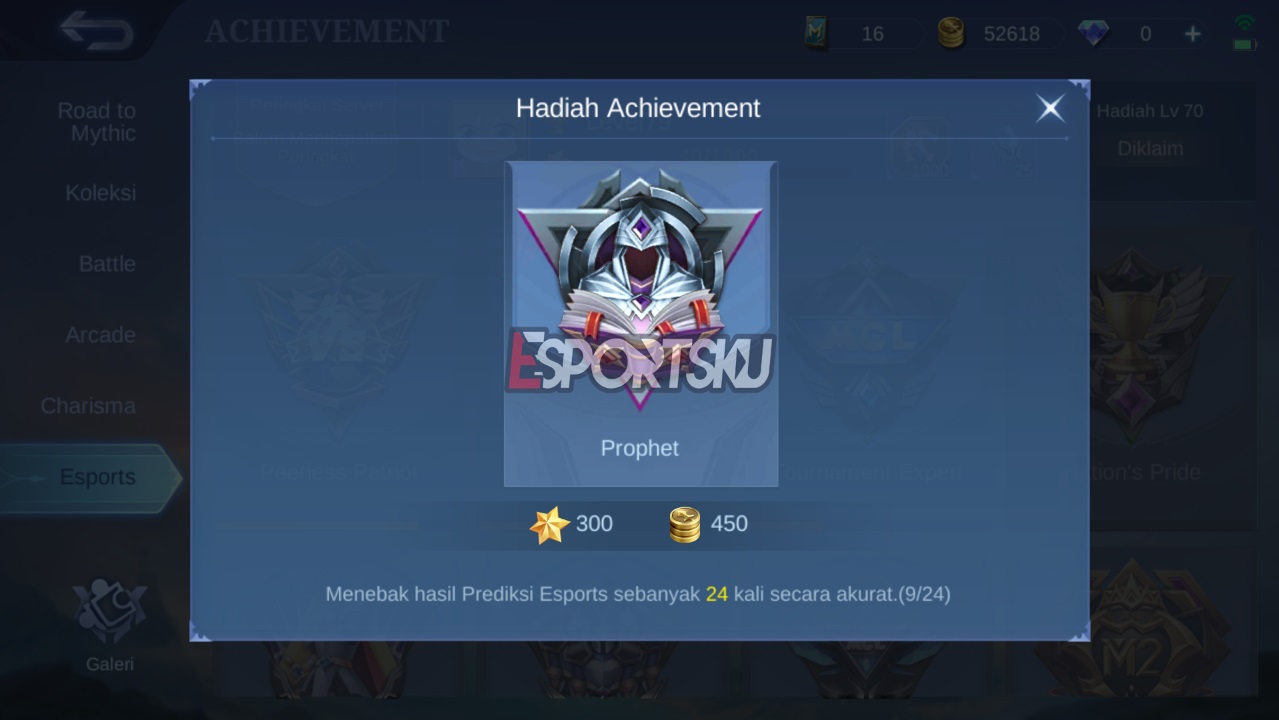 What is Achievement Prophet Mobile Legends (ML)