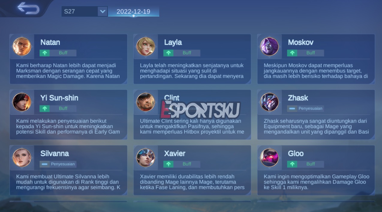How to View Mobile Legends (ML) Patch Adjustments