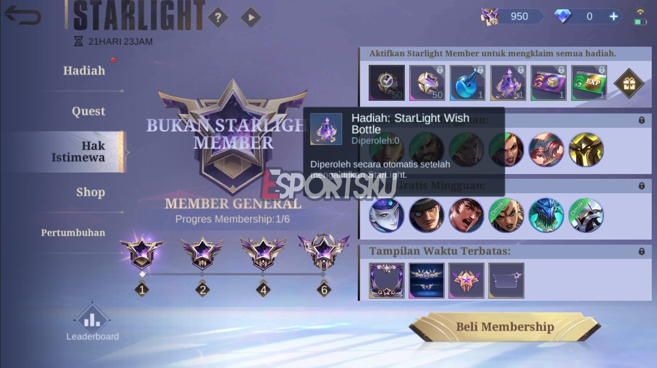 Does Starlight Bottle Give Mobile Legends (ML) Free Items