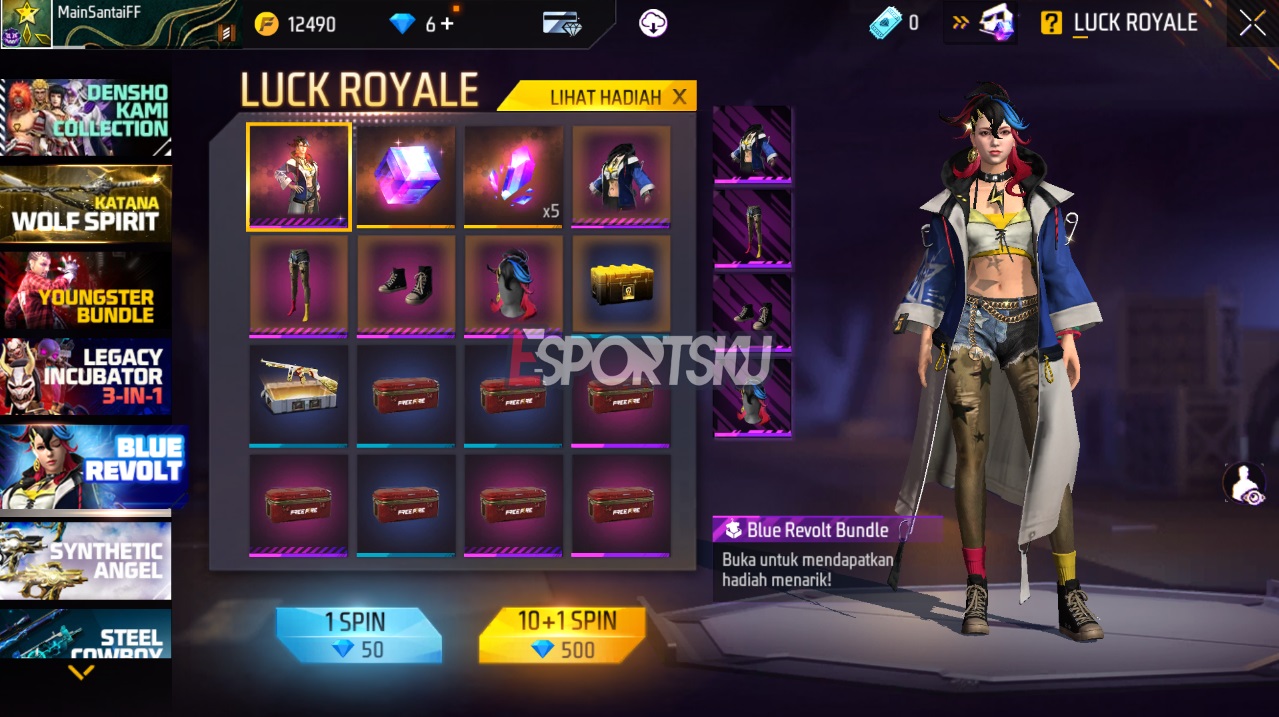 Cara Dapatkan Bundle Blue Revolt Free Fire (FF)