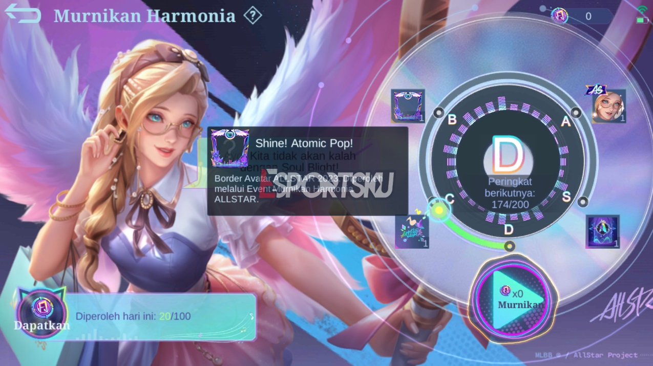 Cara Dapatkan Border Avatar Atomic Pop Mobile Legends (ML)