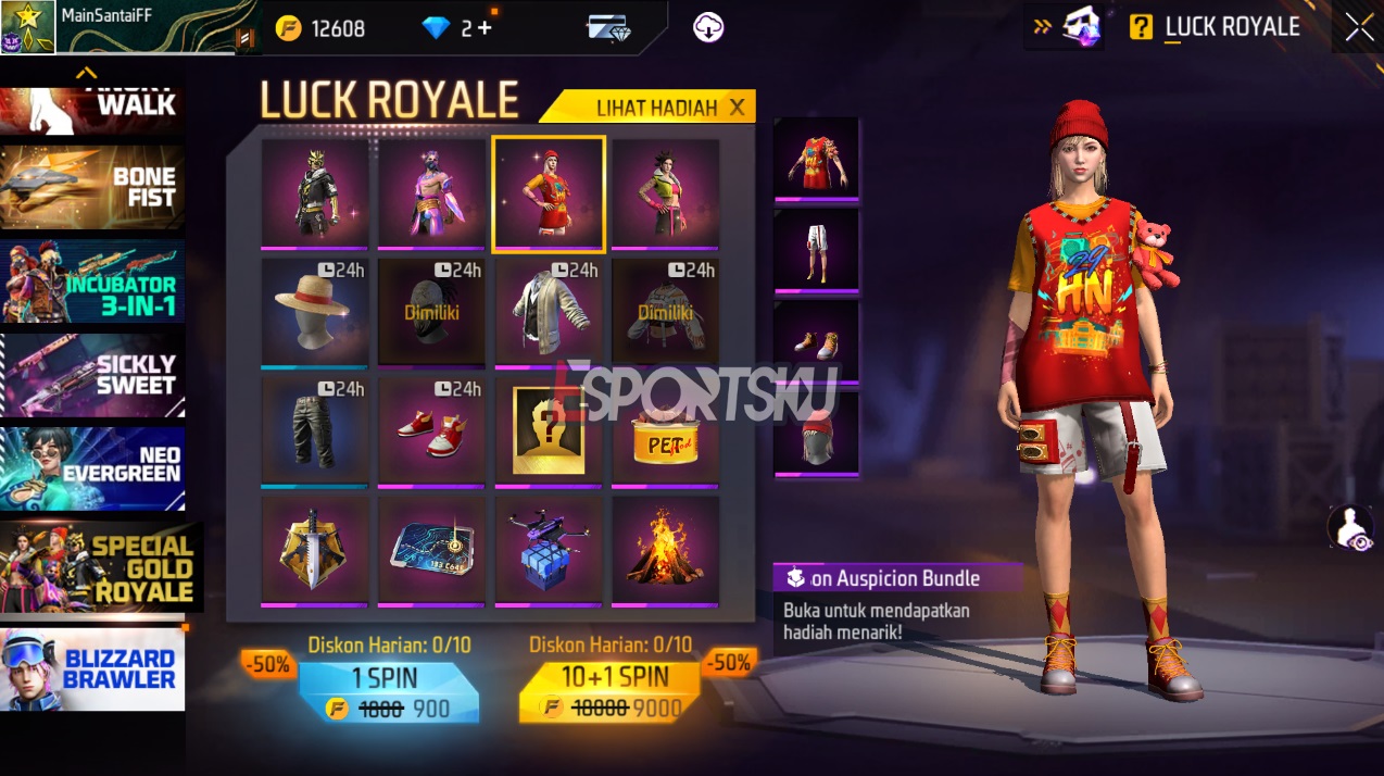Cara Dapatkan Bundle Crimson Auspicion Free Fire (FF)