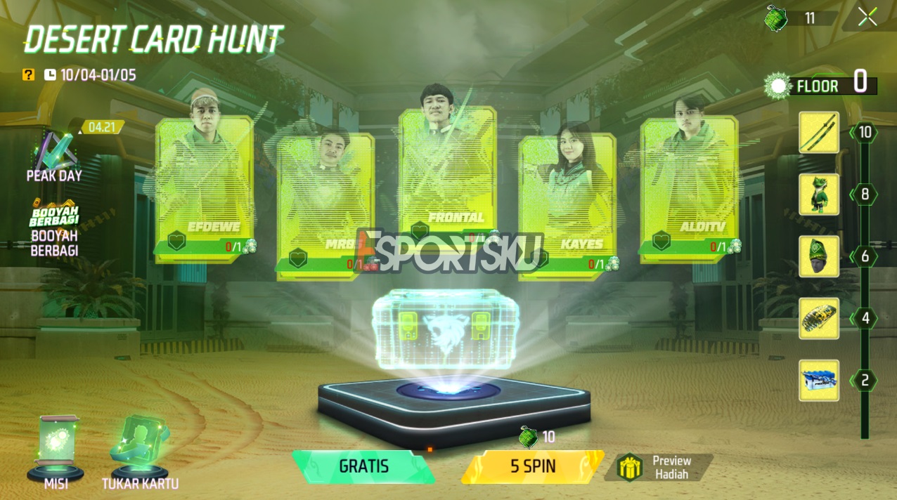 Cara Bermain Event Desert Card Hunt Free Fire (FF)