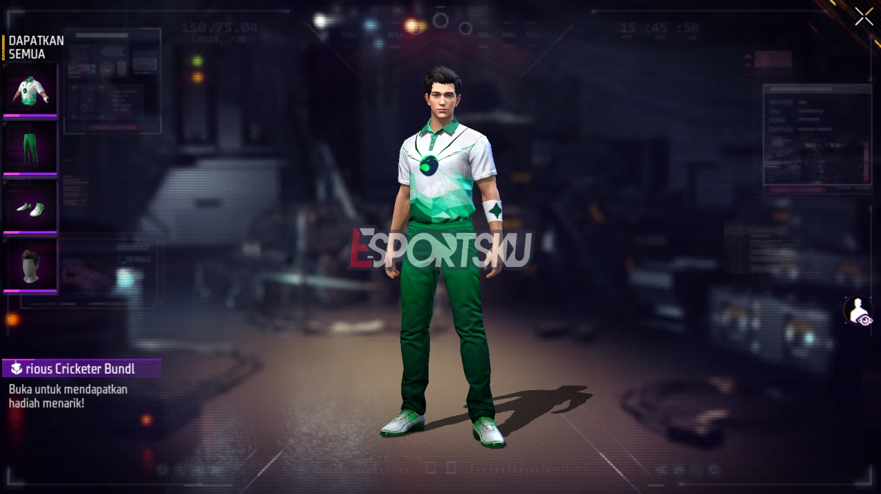 Cara Dapatkan Bundle Glorious Cricketer Free Fire (FF)