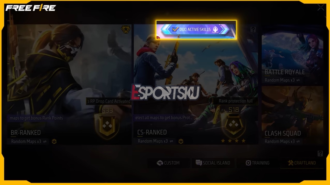How to Choose CS Duo Active Skill Free Fire (FF) Mode
