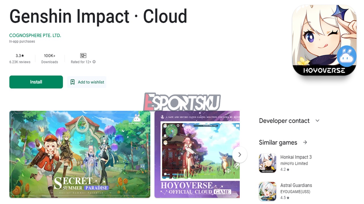 Genshin Impact Cloud Can Play on Potato HP