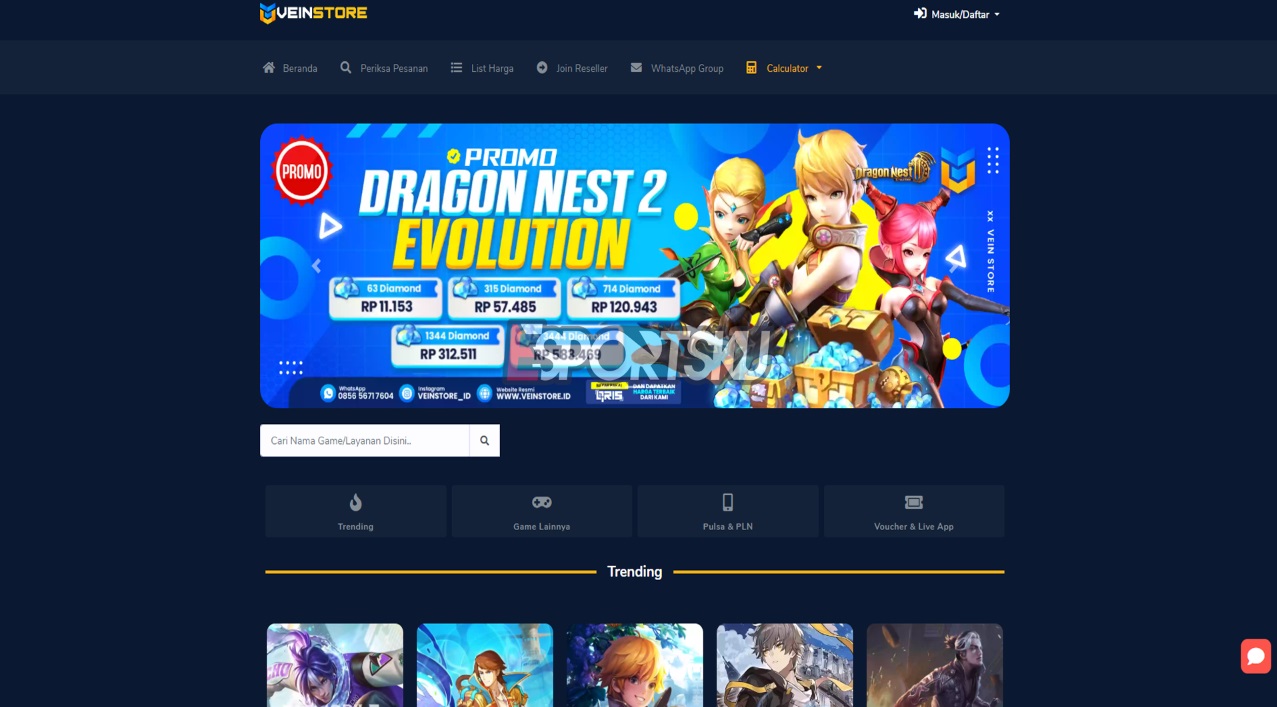 Nyari Platform Topup Garena Undawn Murah & Cepat Veinstoreid Solusinya