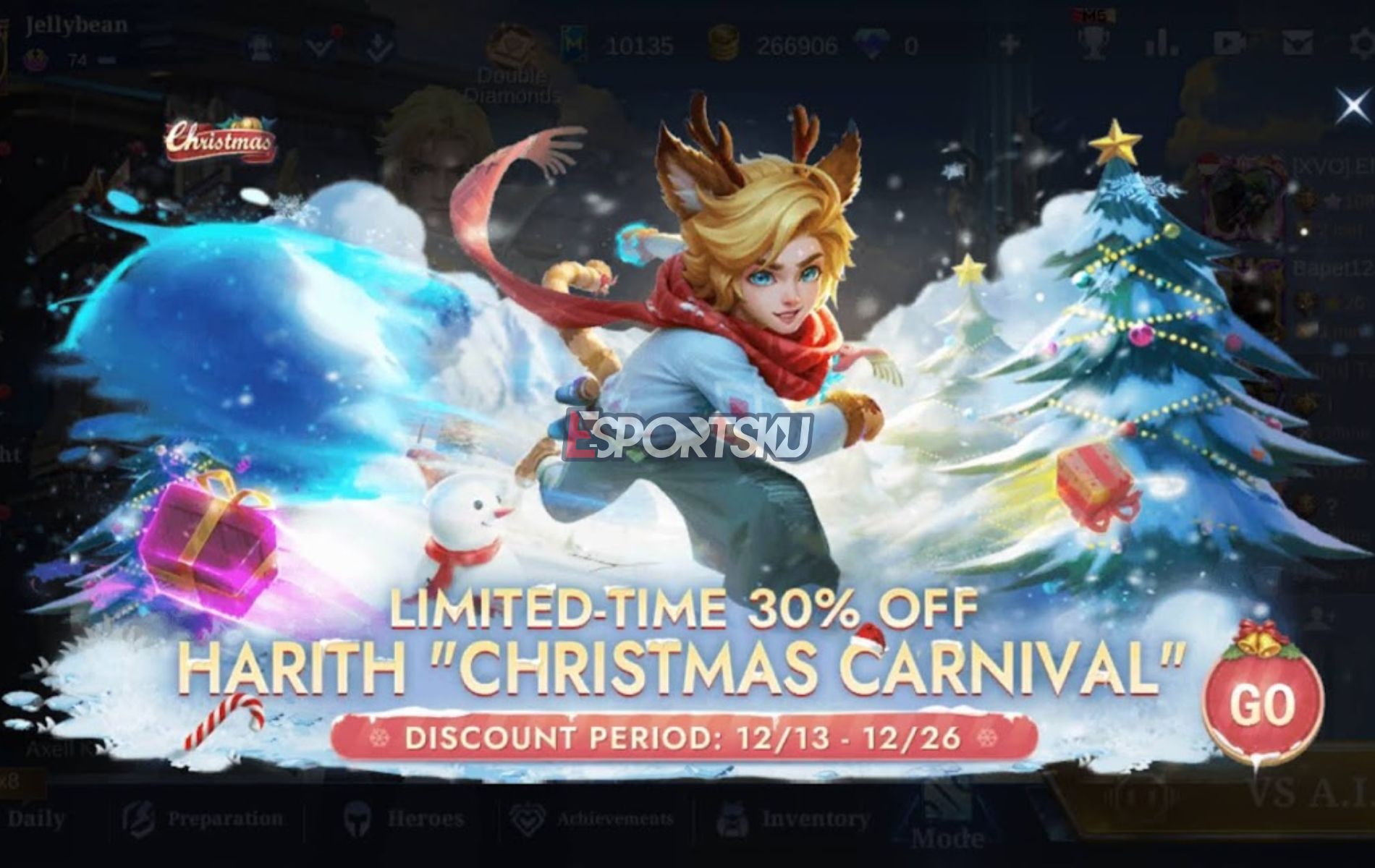 Skin Harith Christmas Carnival Mobile Legends