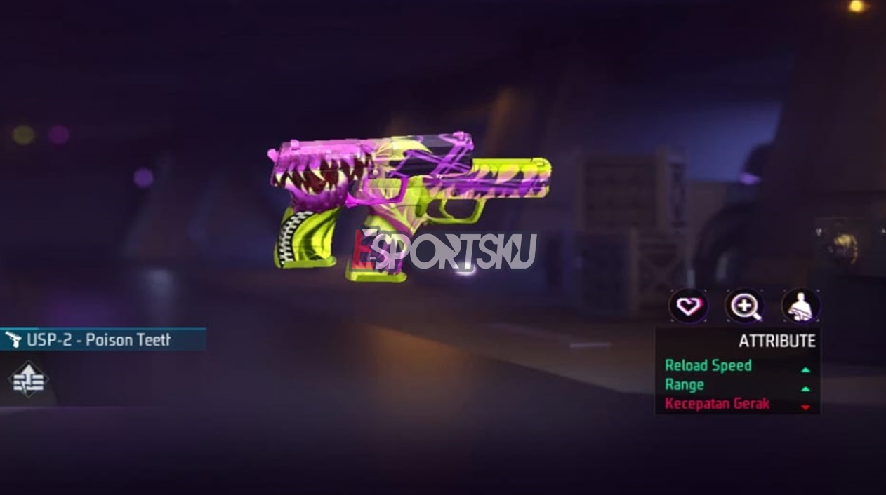 How to Get USP-2 Poison Teeth Free Fire (FF) Skin