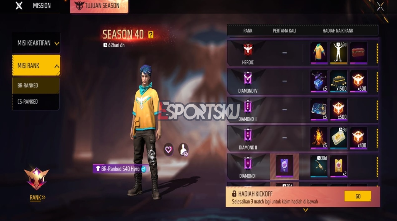 Baju Ranked Goosy Season 40 Free Fire (FF)