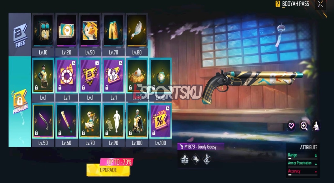 Skin M1873 Goofy Goosy Free Fire (FF)