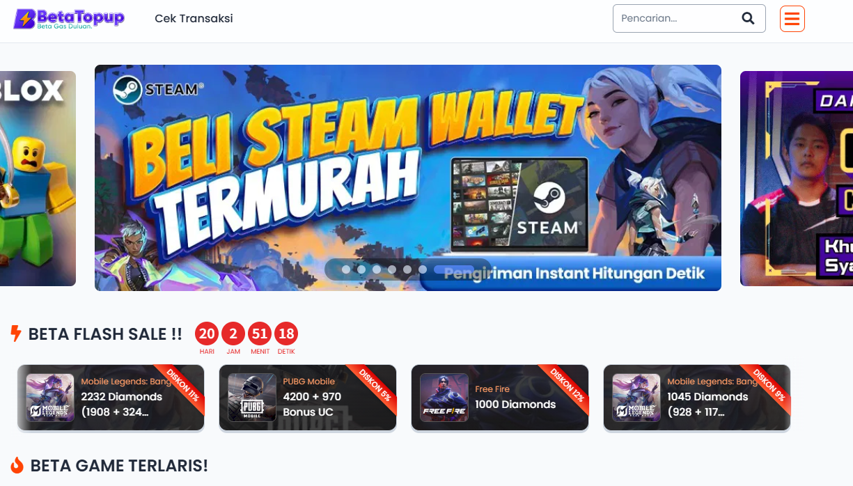 BetaTopup Hadirkan Layanan Top Up Diamond ML dan UC PUBG Harga Terjangkau