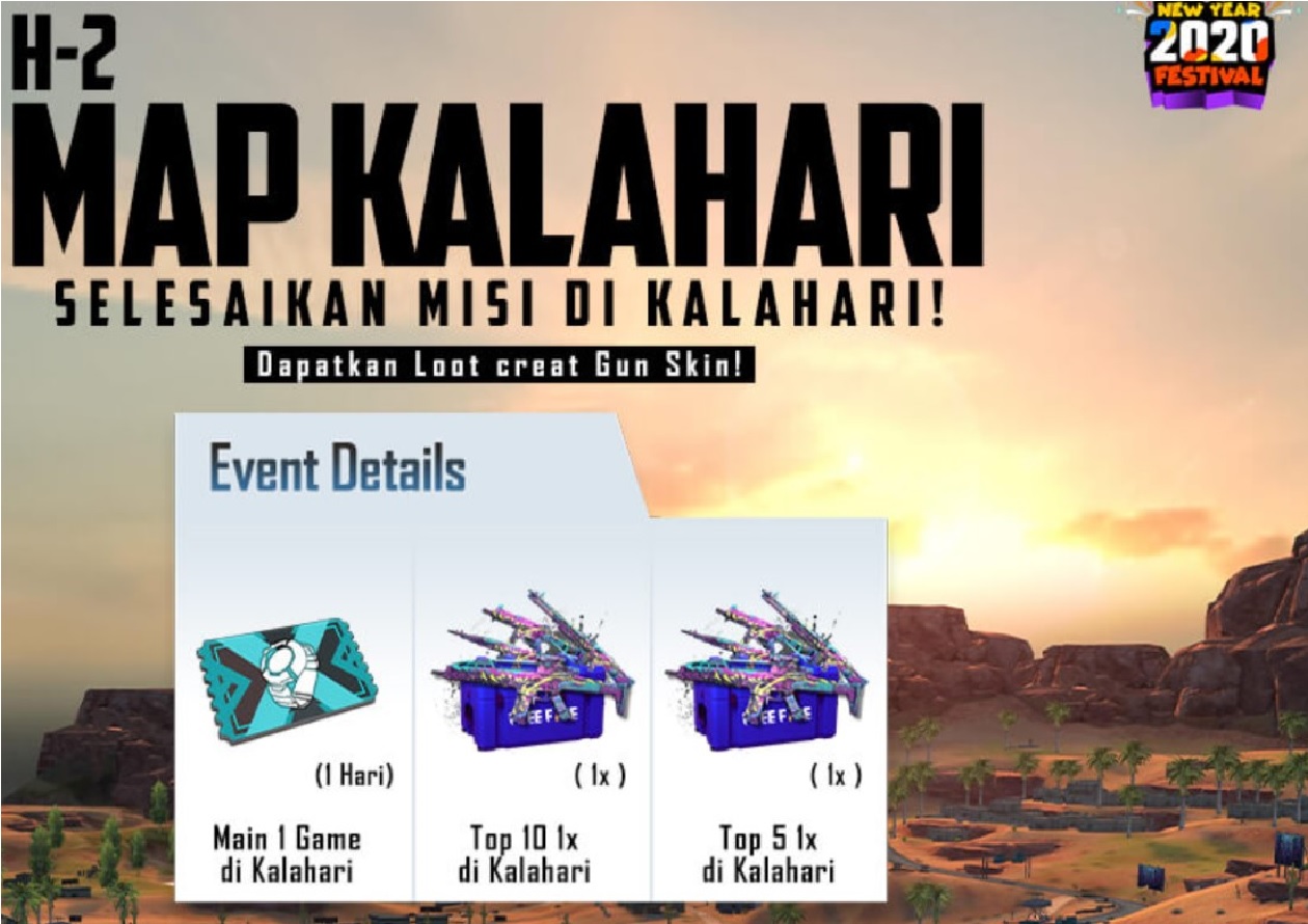 Event Map Kalahari FF Terbaru Gratis Skin Free Fire – Esportsku