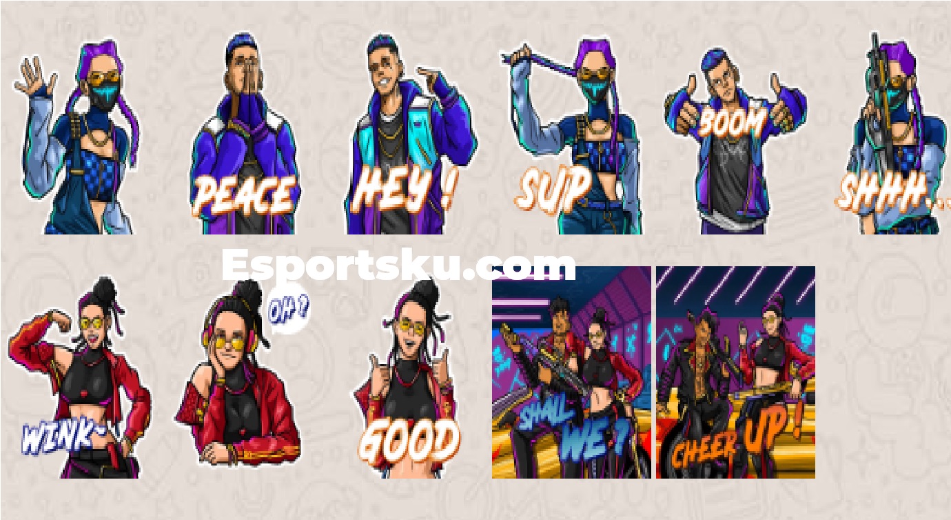 Download Sticker FF Trap Rap Free Fire Terbaru Whatsapp Esportsku