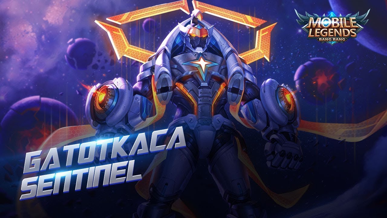 New skin. Гатоткача мобайл легенд. Скин мобайл легенд Sentinel. Гхатоткача mobile Legends. Гхатоткача часовой мобайл легенд.