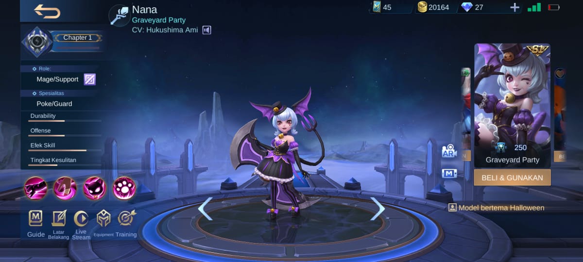 nana halloween skin