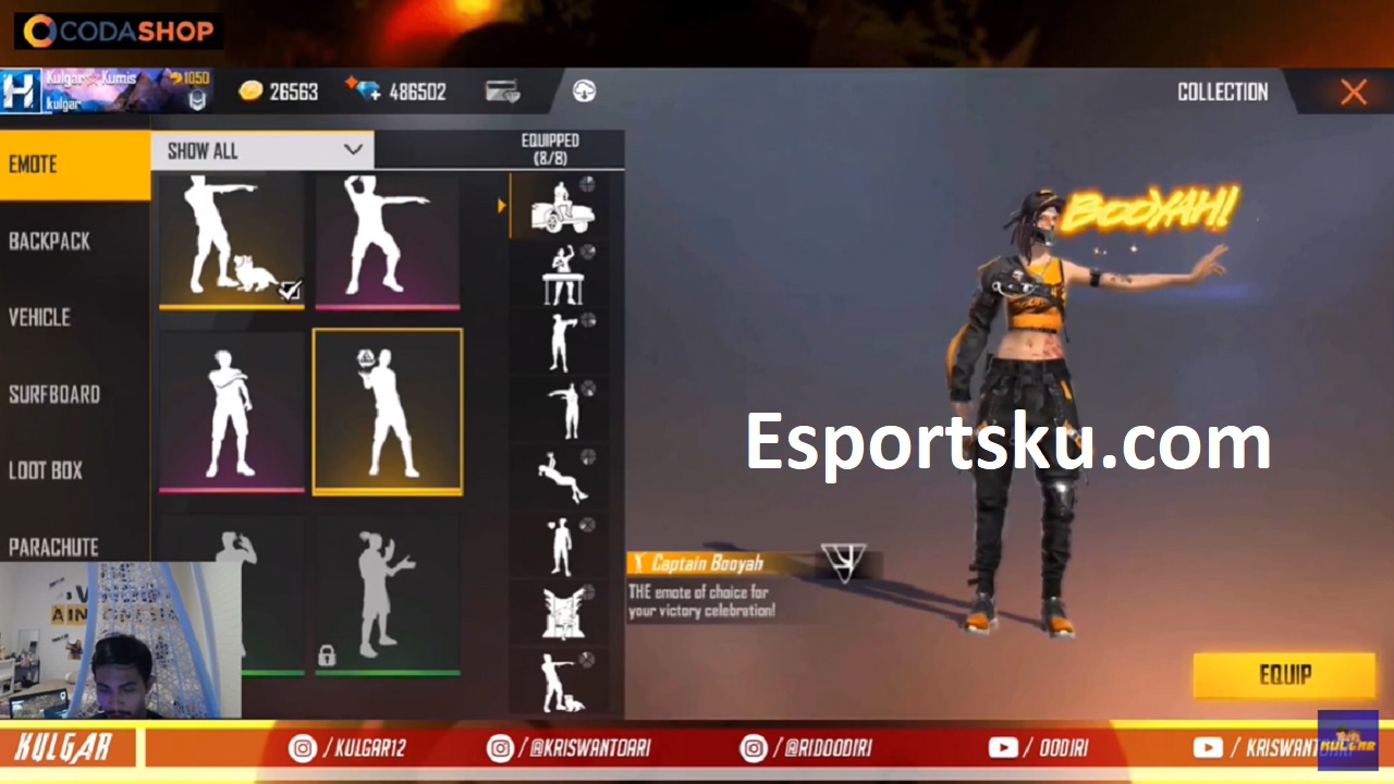 Cara Mendapatkan Emote Captain Booyah Free Fire (FF ...