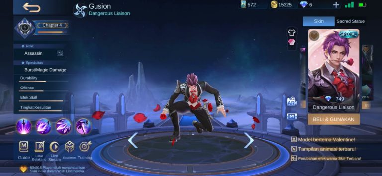 Gusion dan Lesley Mobile Legends (ML), Romantis Banget! Esportsku