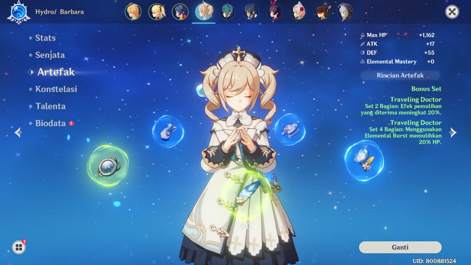 Build Barbara Healing Cepat Genshin Impact Esportsku