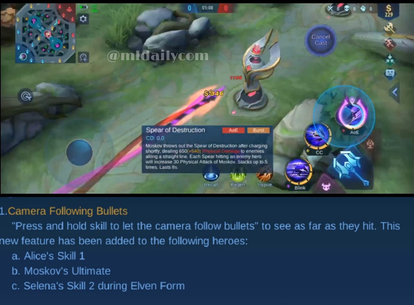 Mobile Legends Hadirkan Fitur Baru Camera Following Bullets Apa