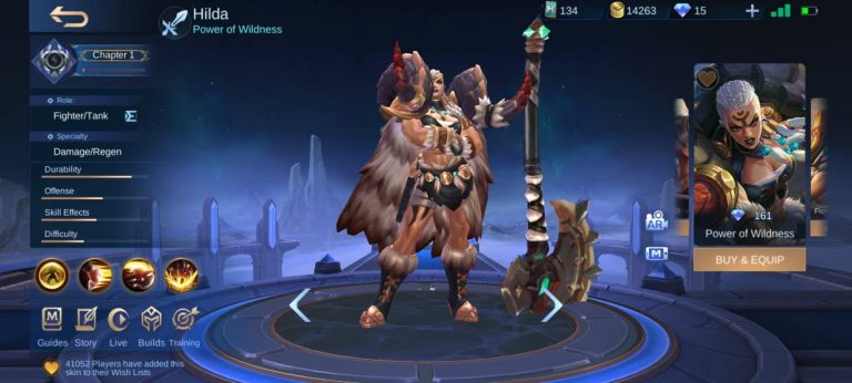 Harga Skin Hilda Power of Wildness Normal Mobile Legends (ML) – Esportsku