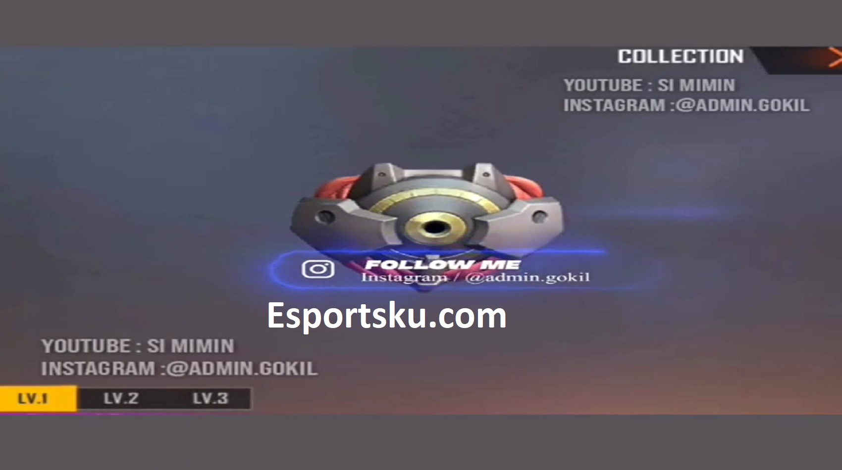 Skin Backpack Genos Free Fire (FF) Esportsku