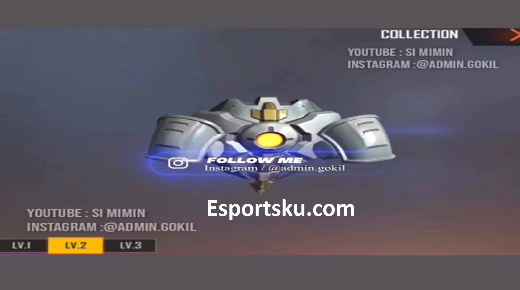 Skin Backpack Genos Free Fire (FF) Esportsku