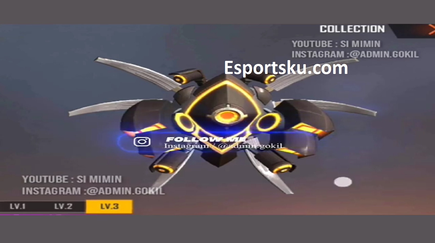 Skin Backpack Genos Free Fire (FF) Esportsku