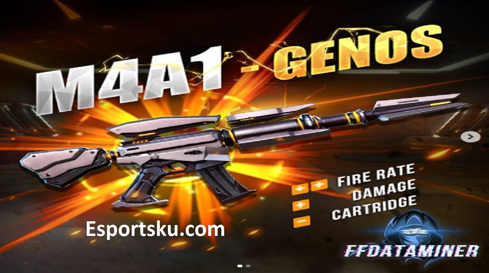 Latest FF M4A1 Genos Skin in Free Fire x One Punch man Game News
