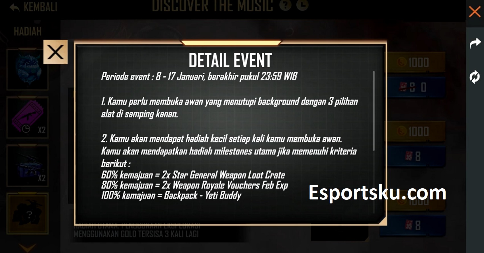 Cara Bermain Web Event Discovery Music Free Fire (FF) \u2013 Esportsku