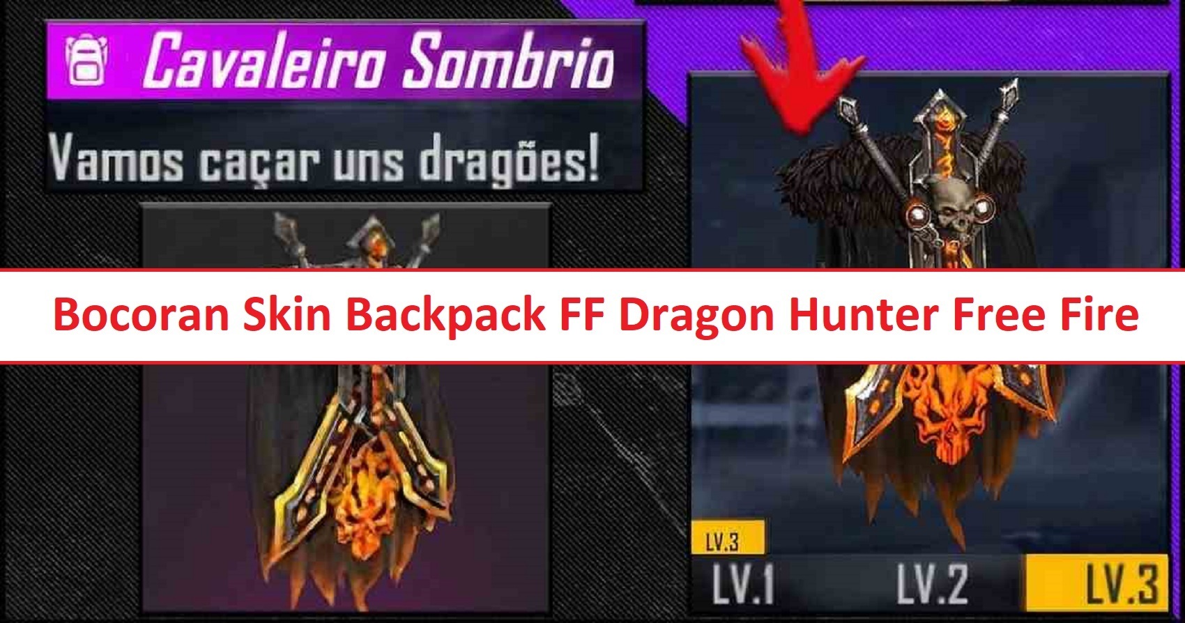 Skin Backpack Dragon Hunter Free Fire (FF) Esportsku